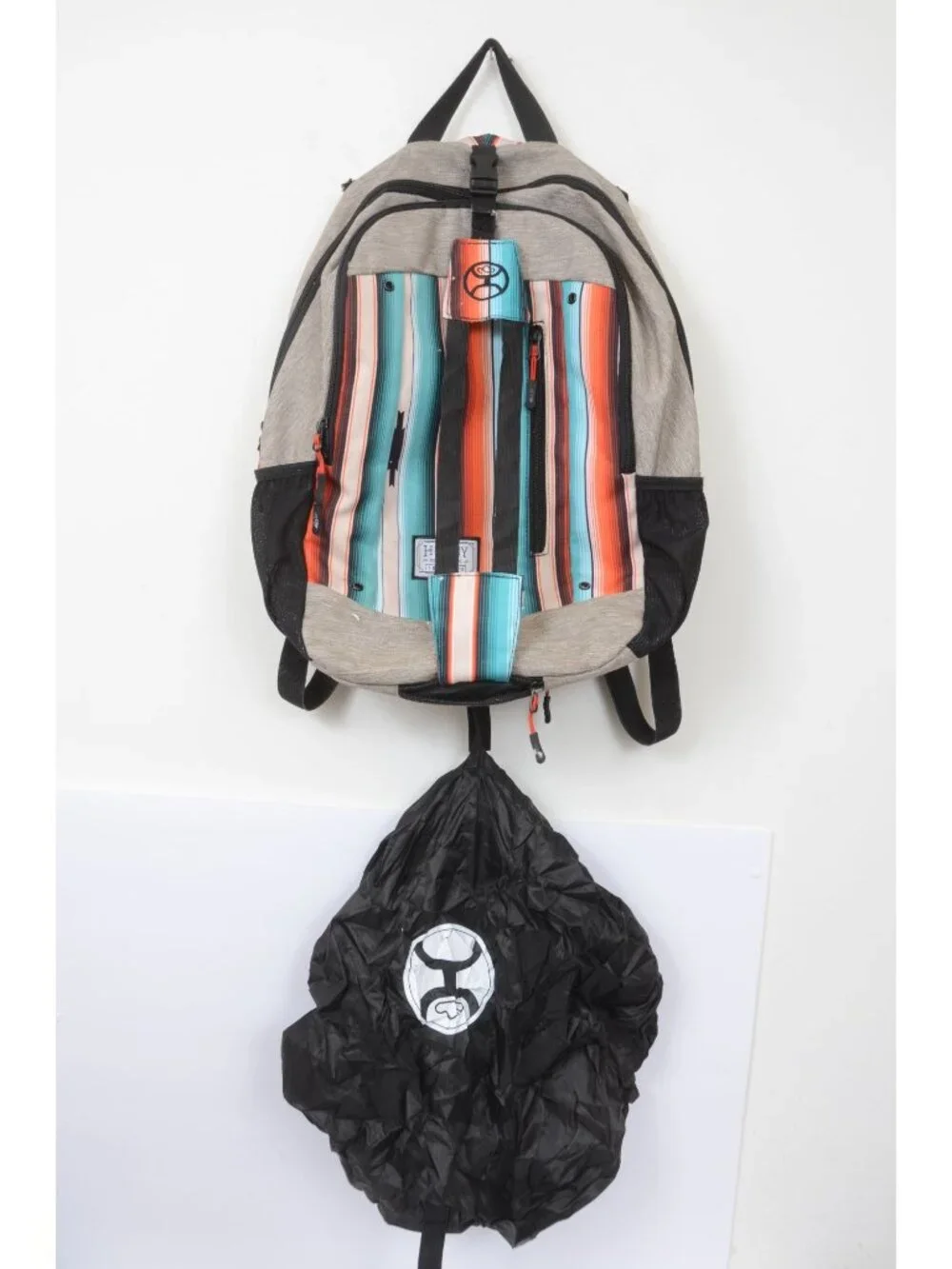 Hooey Rockstar Stripe Cowboy Hat Strap Rain Cover 18 inch Backpack Laptop Case